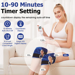 JOBYNA knee heat pad adjustable straps for a secure fit.