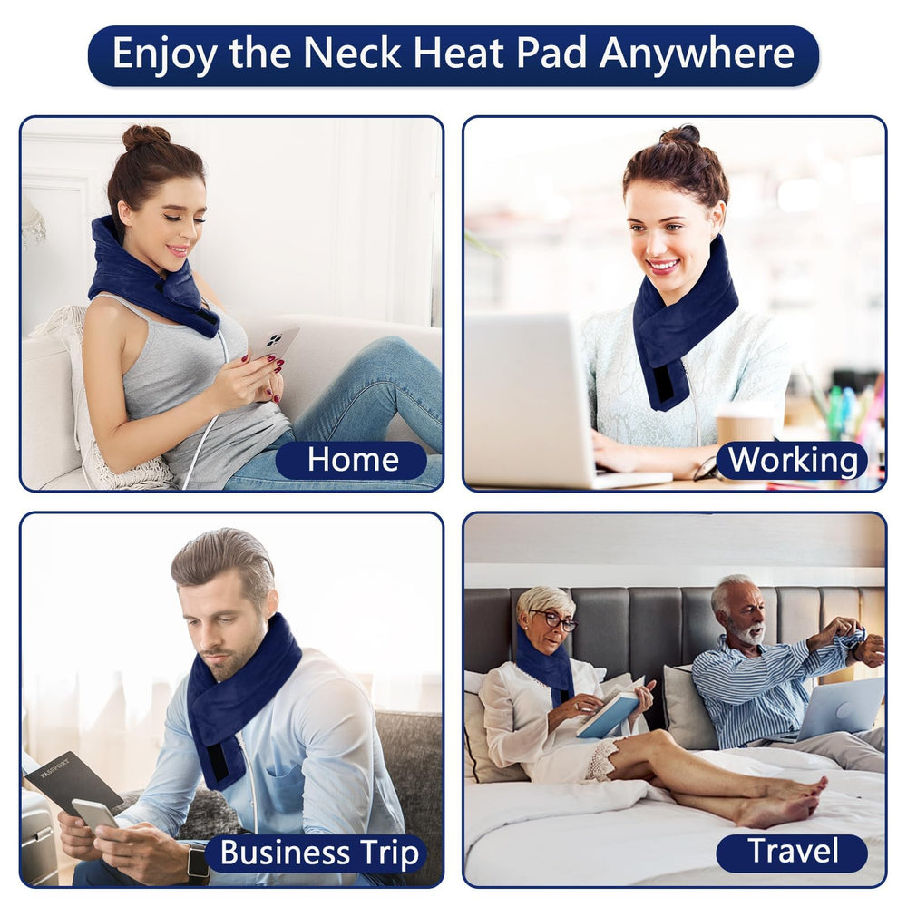 JOBYNA neck heating pad auto shut-off timer indicator for safe, energy-saving sessions
