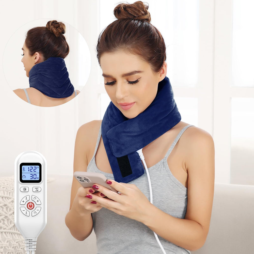 JOBYNA neck heating pad crystal fabric close-up showing skin-friendly comfort