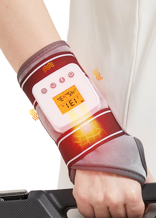 JOBYNA Rechargeable Heated Wrist Massager front view shows portable relief for wrists