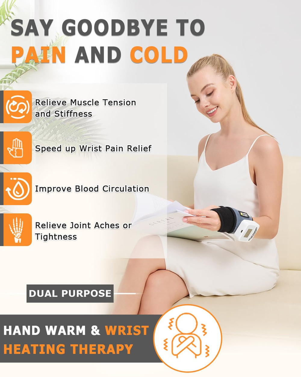 Soft, ergonomic fabric ensures comfortable wear on either hand.