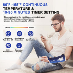 Jobyna wrist heating pad 9-inch coverage illustrates full wrist warmth