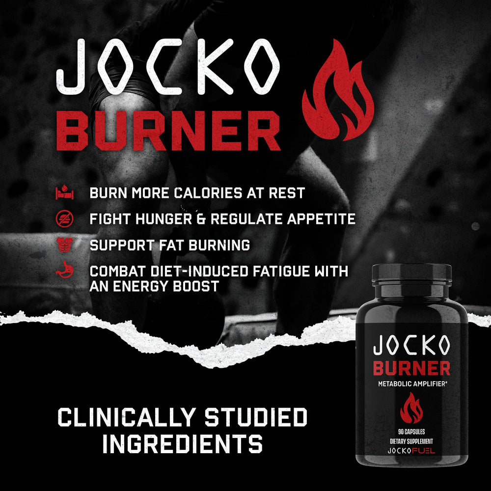 Jocko Fuel Burner packaging box displayed on a clean surface