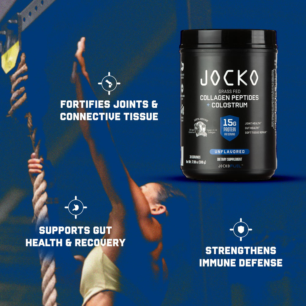 Jocko Fuel Collagen Powder packaging display