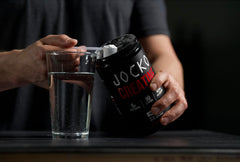 Jocko Fuel Creatine Monohydrate powder dissolving in water for quick mix