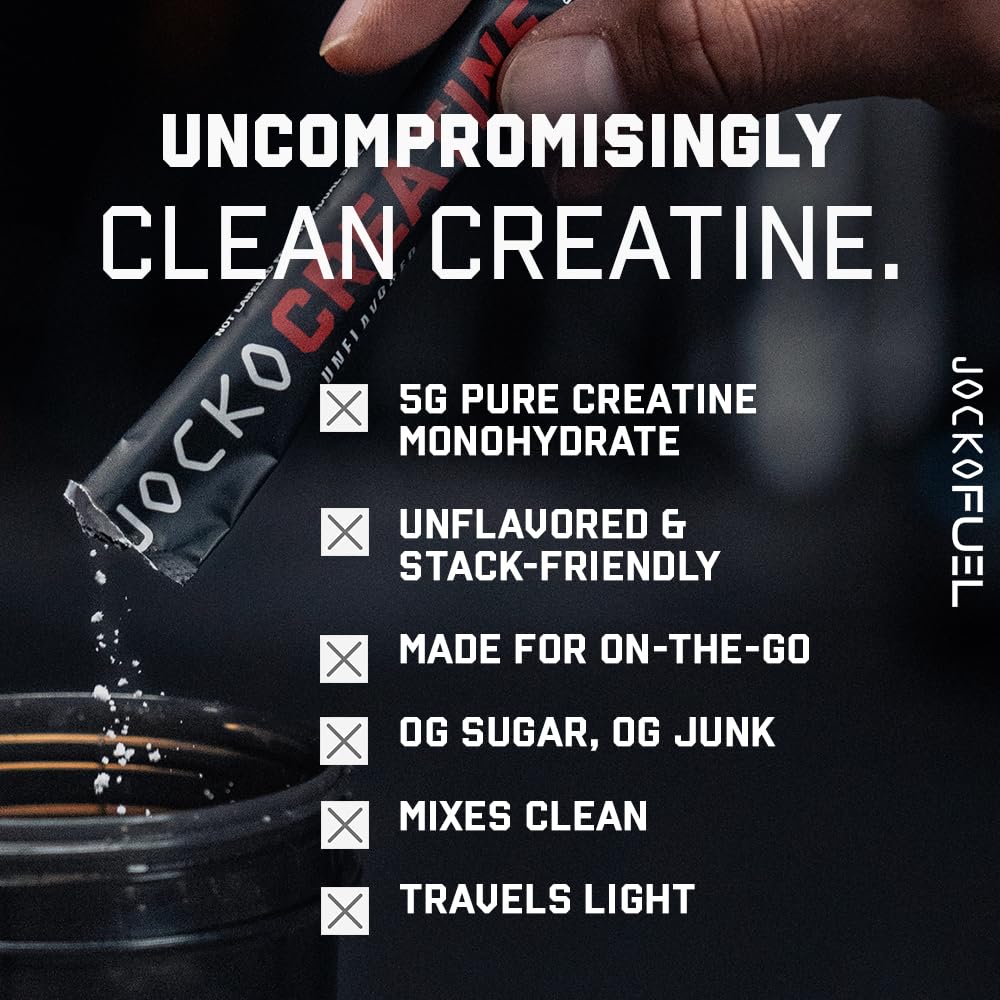 Close-up of creatine monohydrate sachets suitable for quick mixing.