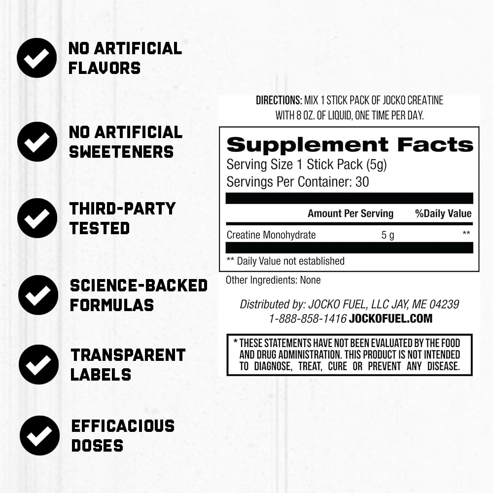 Back view showing packaging details and dosage for Jocko Fuel sticks.