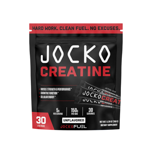 Jocko Fuel Creatine Stick Packs front view for on-the-go training support.