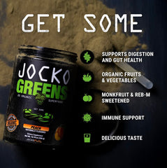 Jocko Fuel Daily Greens ingredients panel shows transparency.
