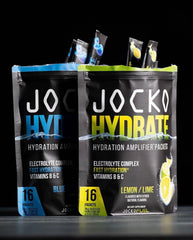 Jocko Fuel Hydrate blue raspberry eco packaging for travel hydration