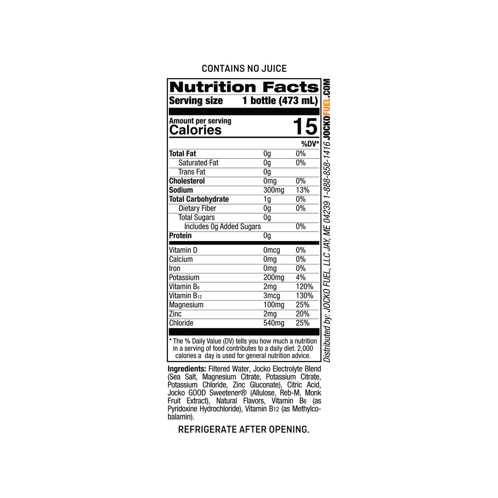 Jocko Fuel Hydrate label close-up showing clean ingredient promise.