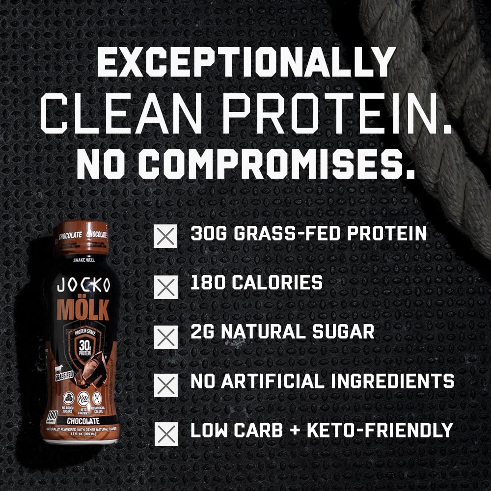 Jocko Mölk Banana Cream in glass for a keto-friendly shake