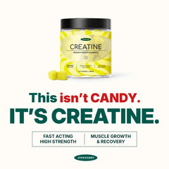 John Rambo Creatine Gummies label close-up showing transparent formula.