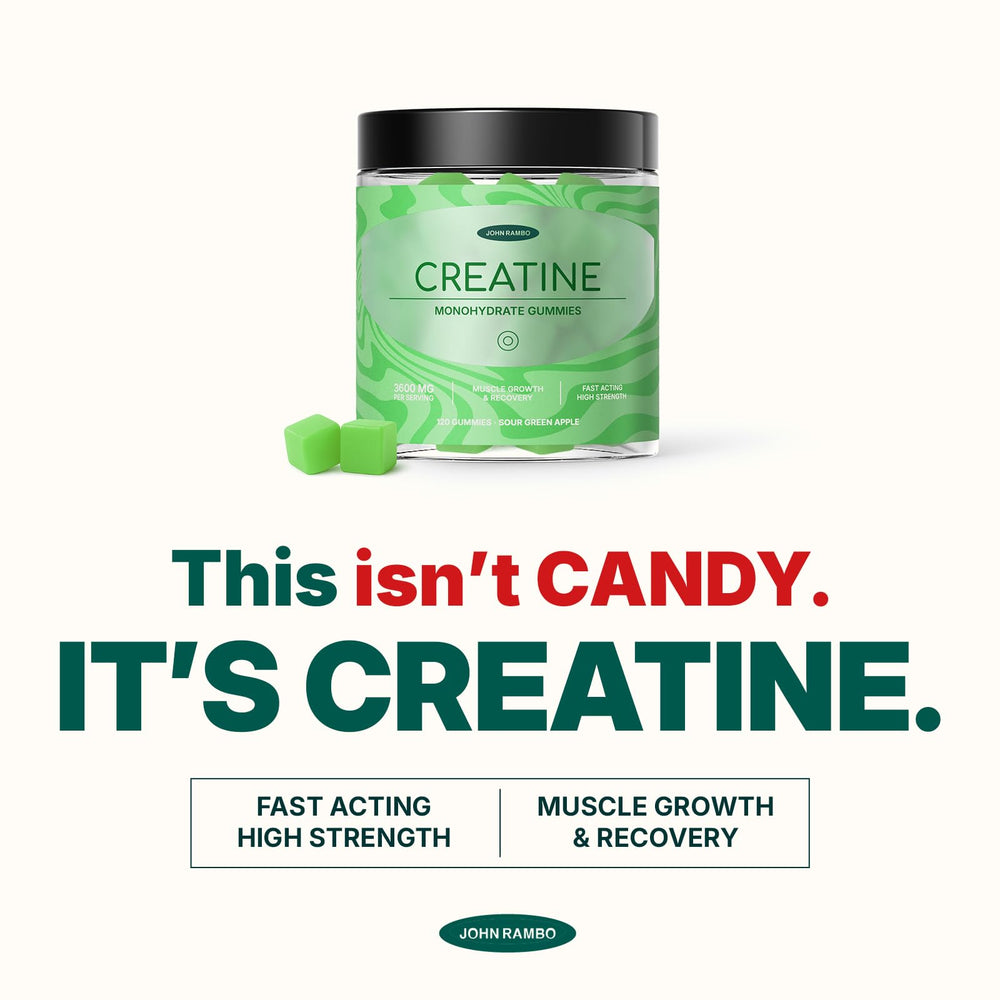 Serving portion shows four gummies for workouts.