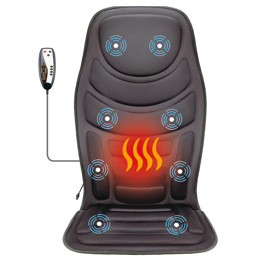 JOJOPEPE heated massage seat cushion front view for targeted back comfort