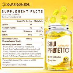 Jovariquethor Biotin gummies 10000 mcg emphasize hair, skin, and nails nutrition