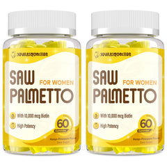 Jovariquethor Saw Palmetto for Women 500mg bottle highlights high-potency formula for hair support