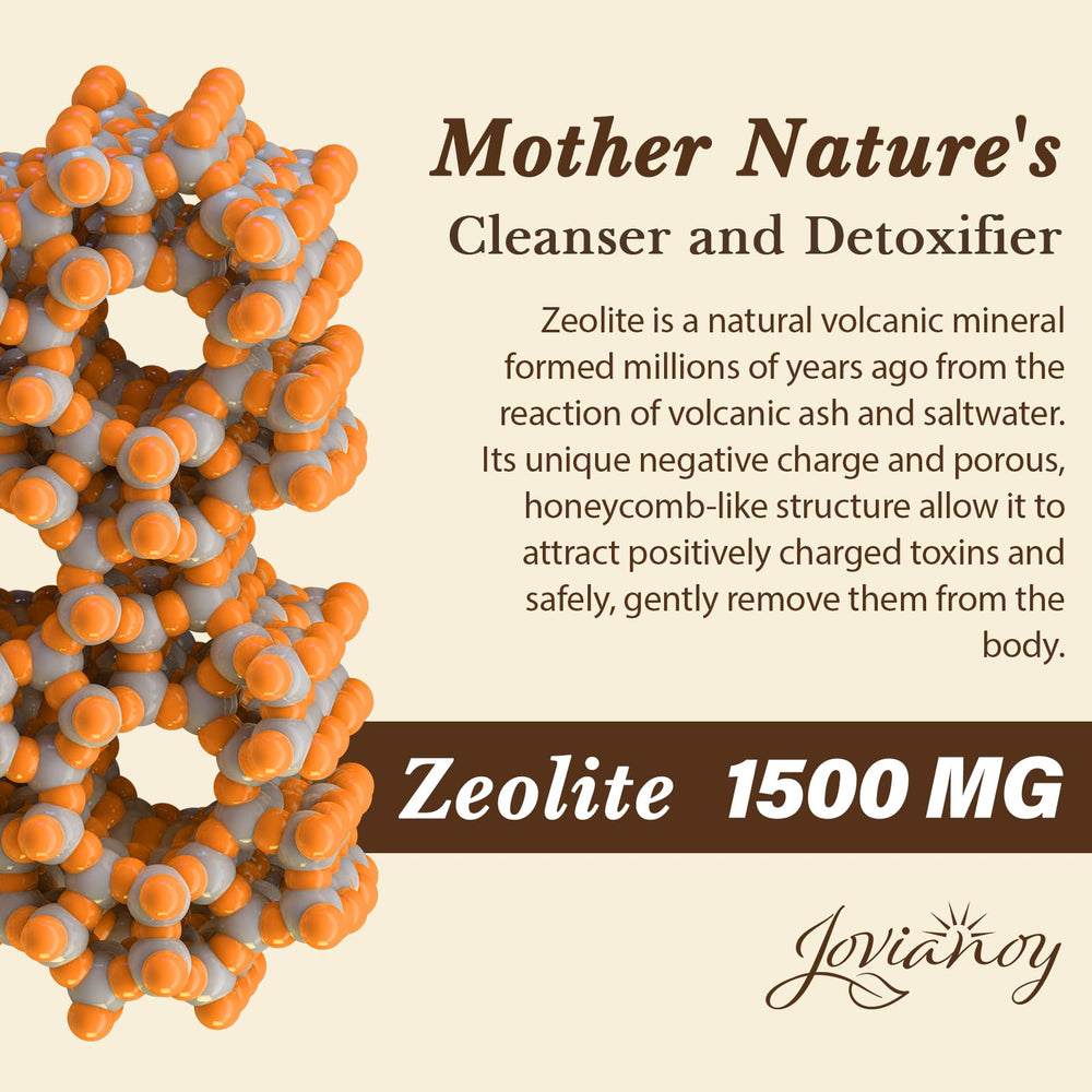 Jovianoy Zeolite Detox with bentonite clay for gentle cleansing.