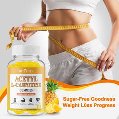 JOVITHEA Acetyl L-Carnitine gummies gluten-free badge for dietary-friendly use.