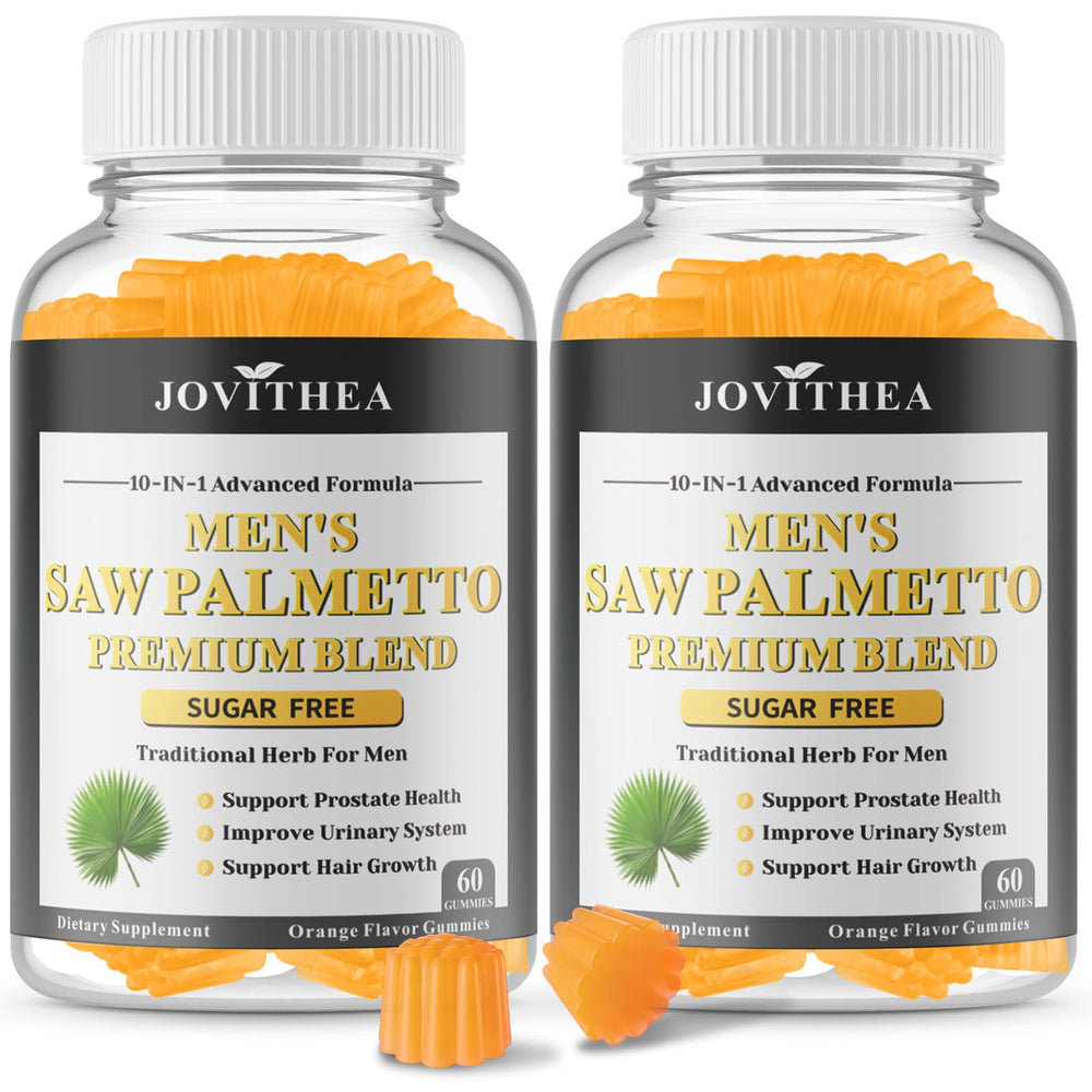 JOVITHEA Saw Palmetto Gummies with orange flavor for daily prostate support