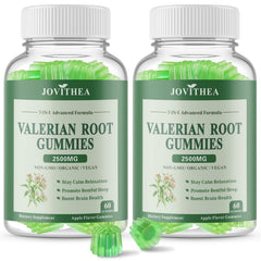 JOVITHEA valerian gummies bottle for calming evenings and gentle sleep support.