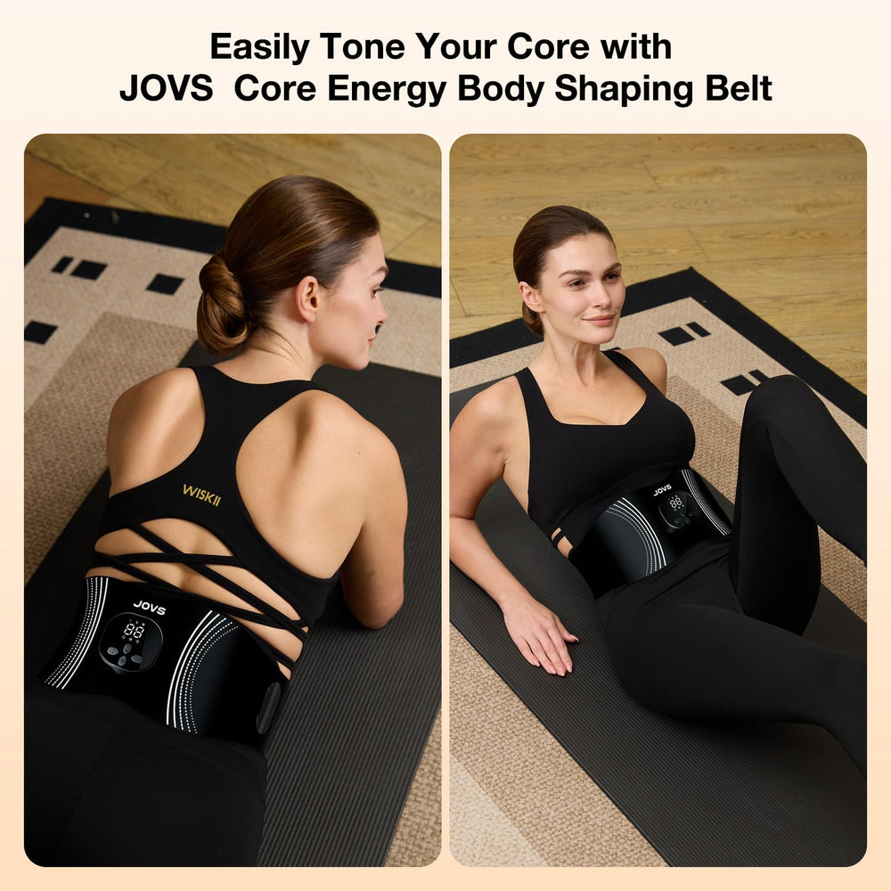 JOVS portable cordless belt for on-the-go sessions.