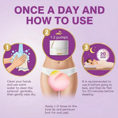 Applying JOVYNEX estriol cream demonstrates smooth glide and quick absorption