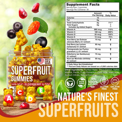 JOYLI Nutrition 2 Pack Multivitamin Fruit Gummies bottle pour shows convenient daily dose