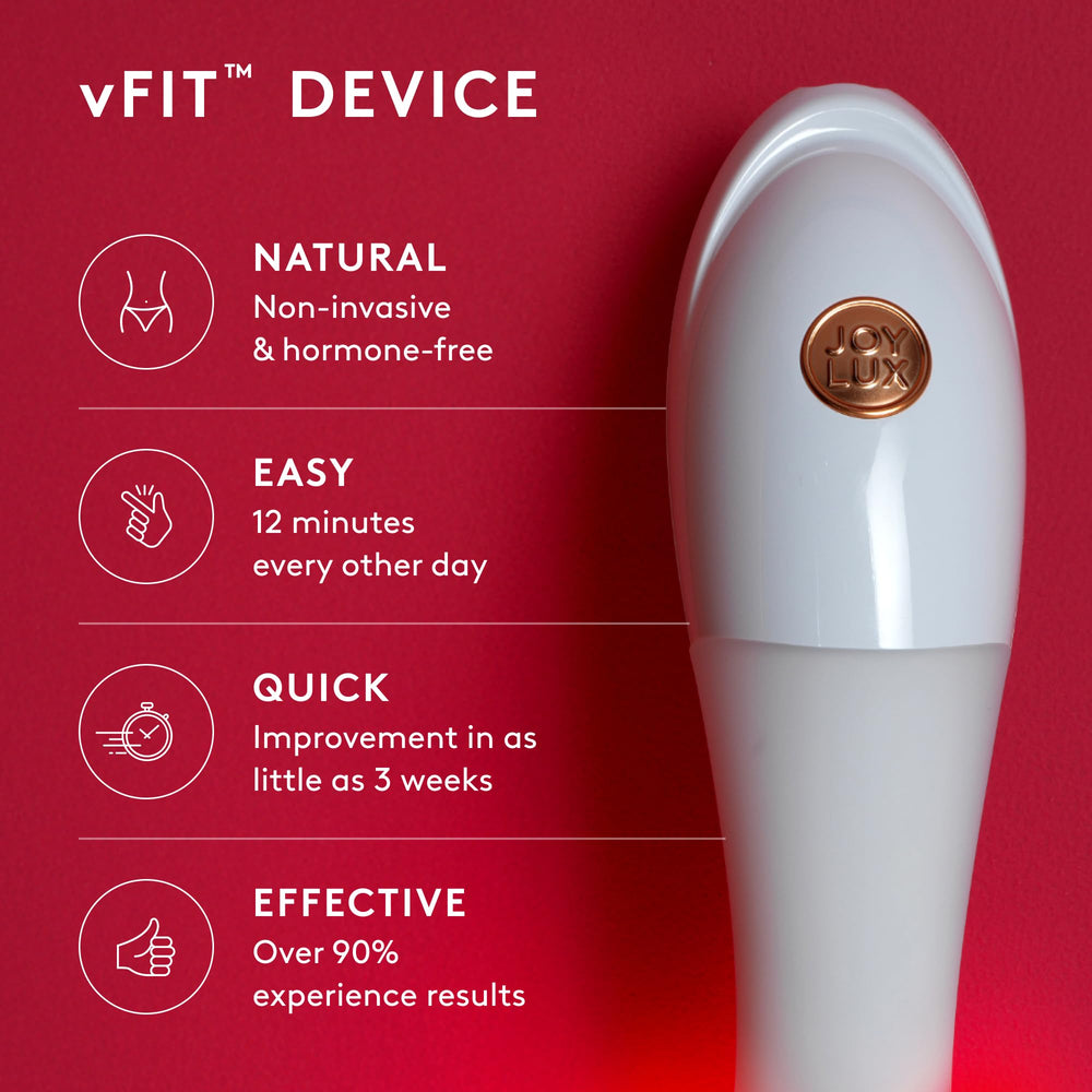Joylux Photonic Gel tube highlighting comfortable use during intimate routines.