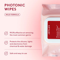 Joylux Photonic Wipes pack for quick, hygienic device cleaning after use.