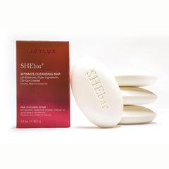 Joylux SHEBar 4-Pack close-up of the bar with rich, gentle lather for intimate cleansing.