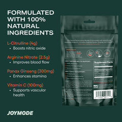 JOYMODE Performance Booster bottle side view reveals compact on-the-go packaging.