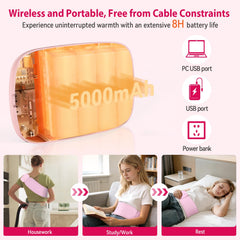JOYSELF Upgrade heating pad with 5000mAh battery for all-day relief