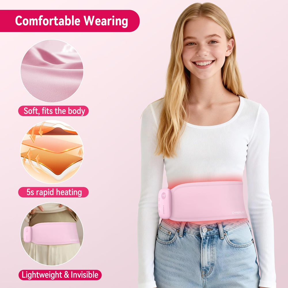 JOYSELF Upgrade heating pad with extended belt for full-wrap abdomen warmth