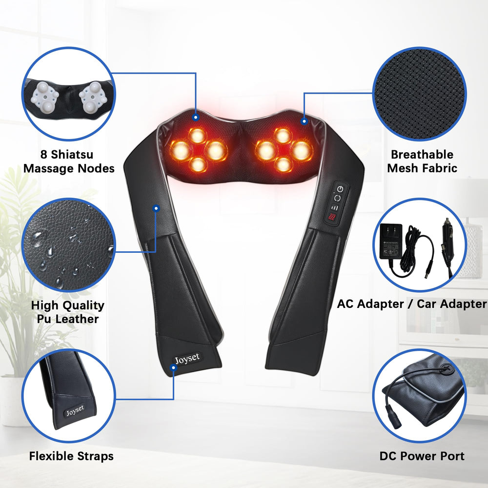 Joyset heat mode indicator shows adjustable warmth for personalized sessions