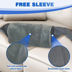 Joyset massager shown with car adapter for on‑the‑go use