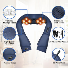 Joyset Shiatsu massager offering three speed levels for customized comfort.