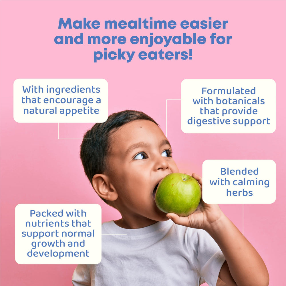 JoySpring Appetite Booster label highlights natural ingredients like L-Lysine and B vitamins.