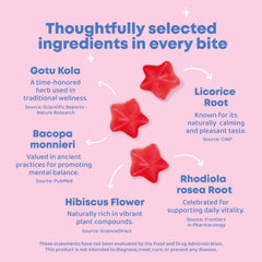 JoySpring Genius Kids Focus Gummies Rhodiola ingredient close-up