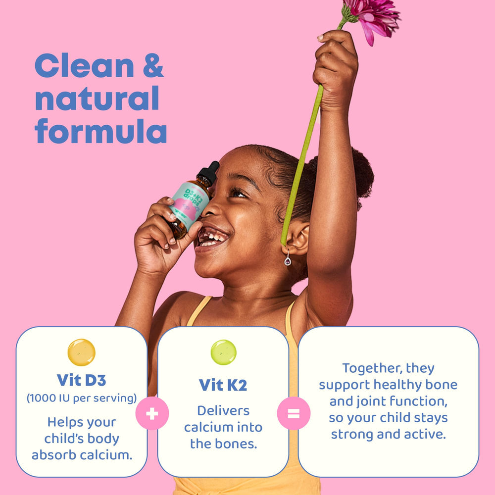 JoySpring vitamin D3 kids drops dropper highlights convenient daily dosing.