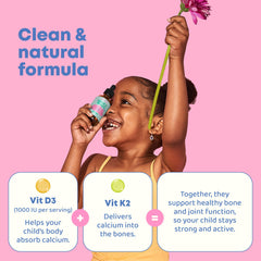 JoySpring vitamin D3 kids drops dropper highlights convenient daily dosing.