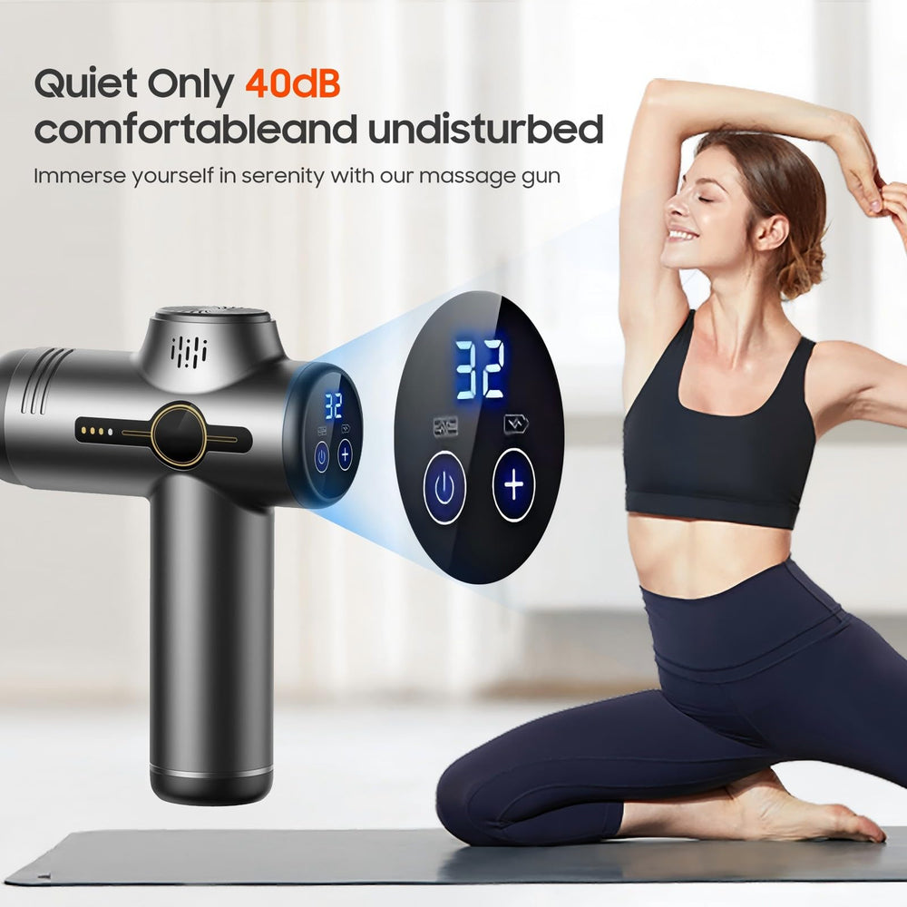 JOYSUWERUN Heated massage gun delivers soothing warmth and deeper comfort.