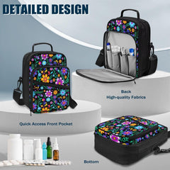 Jrysaedy diabetes bag adjustable strap supports comfortable hands-free carrying.