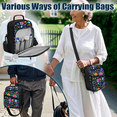 Jrysaedy diabetes bag durable fabric protects devices from dust.