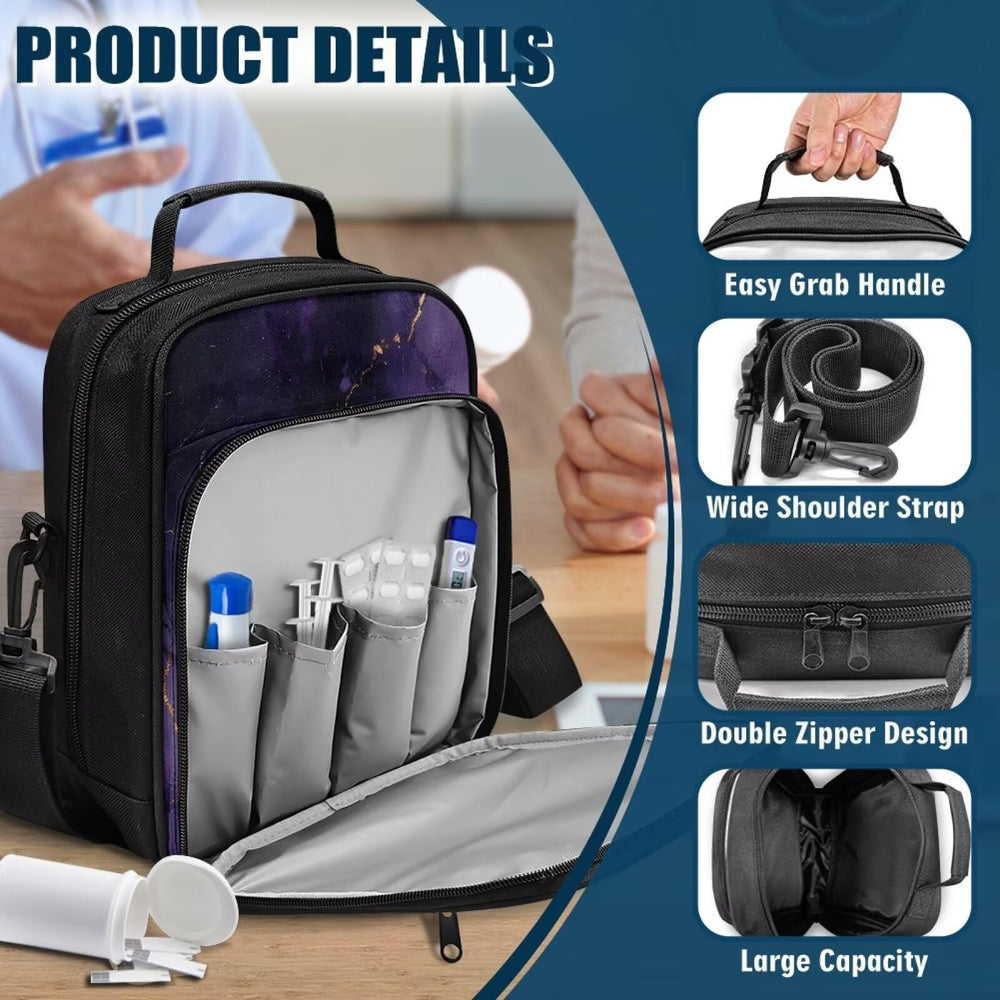 Jrysaedy diabetes bag provides ample space for supplies with smart layout.