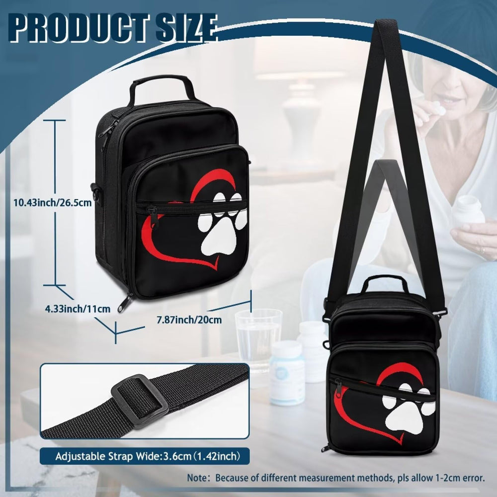 Jrysaedy double-zipper access diabetes bag offers secure, easy organization