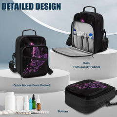 Jrysaedy front-pocket diabetes bag enables quick glucose tablet access
