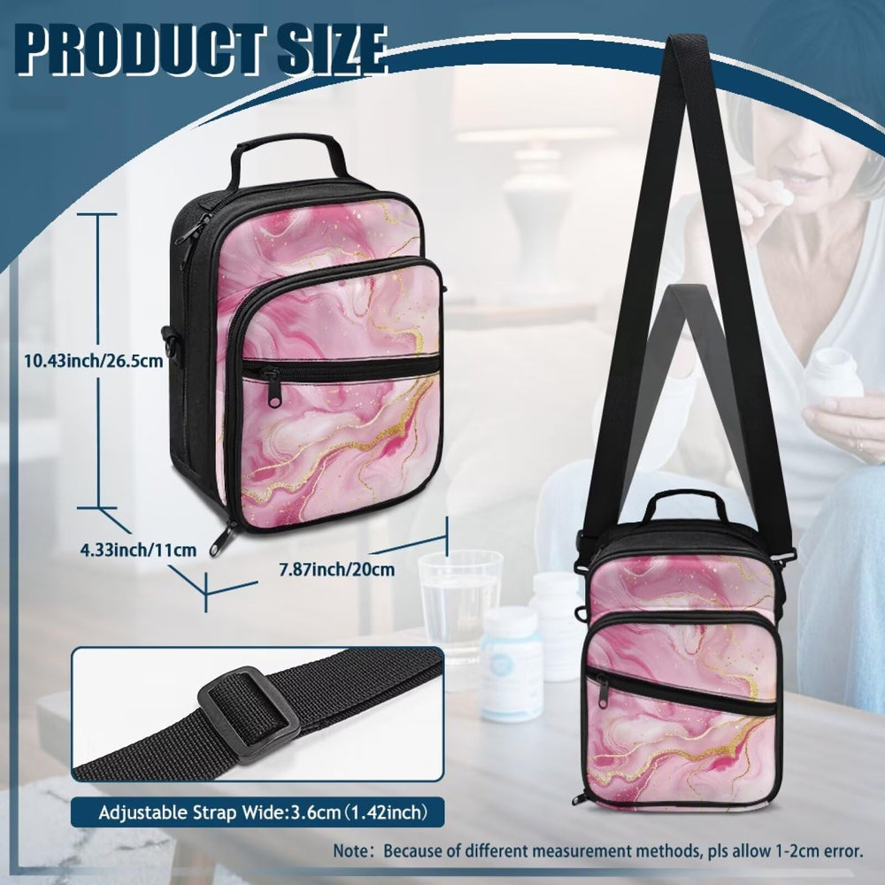 Jrysaedy Marble Diabetes Bag travel-ready design for daily errands.