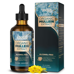 JSDKFJSA Mullein Drops bottle pour promotes smoother breathing.