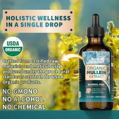 JSDKFJSA Mullein Drops dropper under the tongue for fast absorption.